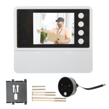 Câmera de visor digital HD para porta com monitoramento 24 horas, olho mágico eletrônico inteligente, sem fio, com função de visão noturna.