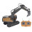 RC Construction Vehicle Remote Control Excavator Full Functional 2.4Ghz Transmitter Auto Pairing Multi Angle Operation Rechargeable Batteries Gift 7