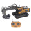RC Construction Vehicle Remote Control Excavator Full Functional 2.4Ghz Transmitter Auto Pairing Multi Angle Operation Rechargeable Batteries Gift 2