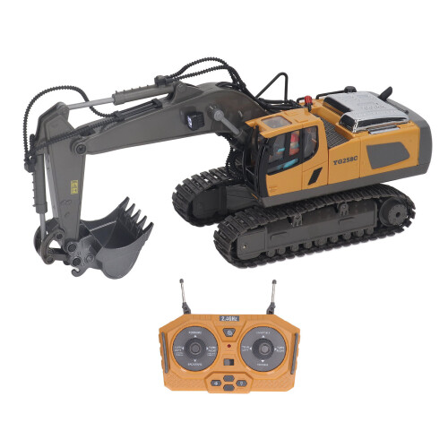 RC Construction Vehicle Remote Control Excavator Full Functional 2.4Ghz Transmitter Auto Pairing Multi Angle Operation Rechargeable Batteries Gift 1