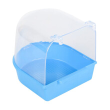 Bird Bath Cage Attachment Waterproof Tub for Small Birds Canaries Light Blue