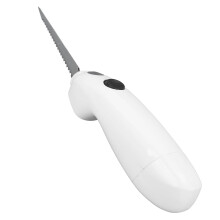Battery Powered Electric Carving Knife with Durable Stainless Blade for Fast Precise Meat Slicing