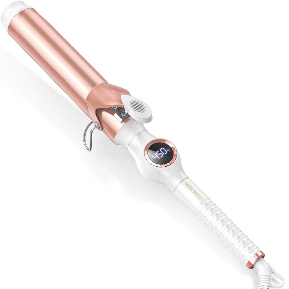 1 1/2 Inch Large Barrel Curling Iron for Loose Waves, Ceramic Tourmaline, Dual Voltage