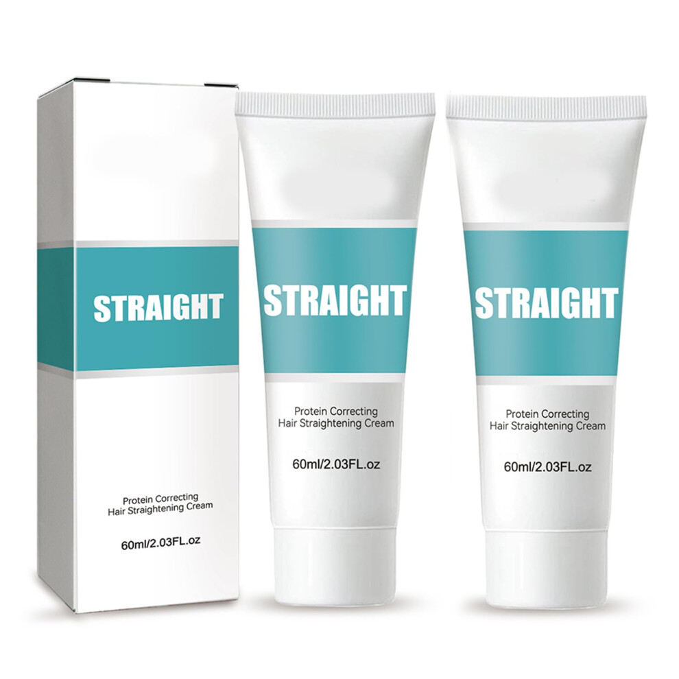 Cream 2Pcs Protein Correcting Keratin Hair Straightening Collagen Enriched Frizz Gloss Finish