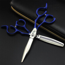 6 Inch Hair Cutting Scissors Set 440C Stainless Steel Barber Shears with Leather Case for Salon Ref: 1952