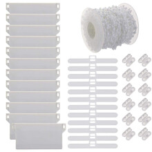 Vertical Blind Kit 37pcs with 10m Chain, 89mm Bottom Weights and Hangers