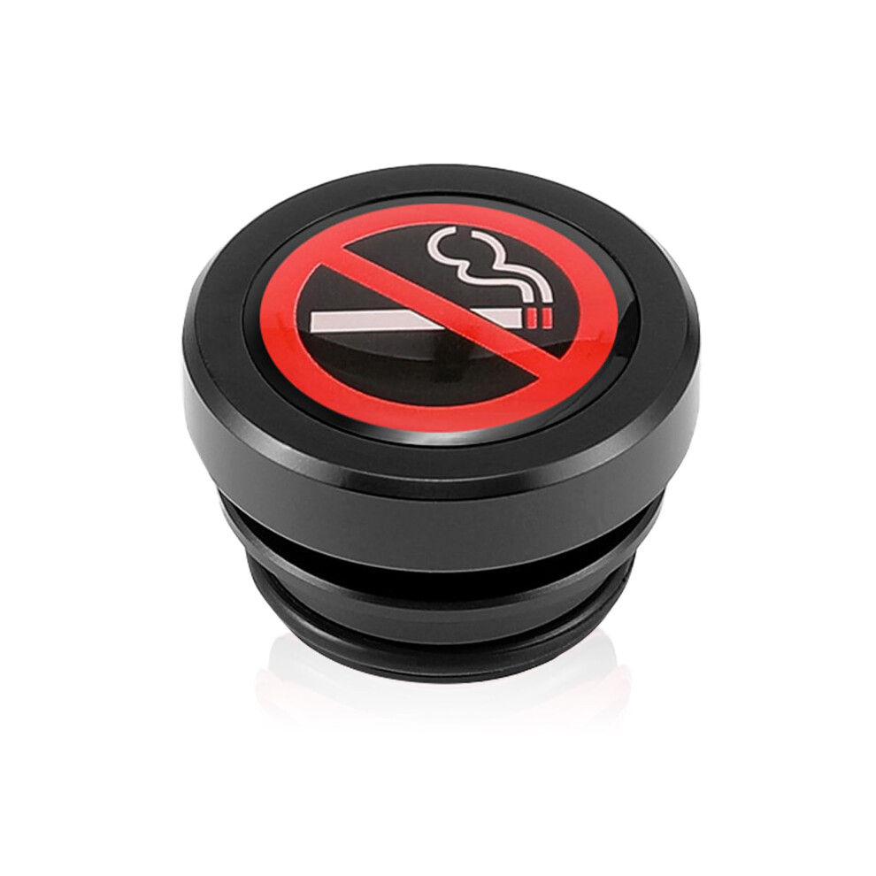 Cigarette Lighter Socket Cover With No Smoking Sign, Aluminum 12V Universal Car Outlet Dust Cap 9164114194671
