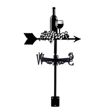 Weather Vane Cast Iron Roof Mount, Decorative Metal Farm Weathercock for Outdoor Garden Use