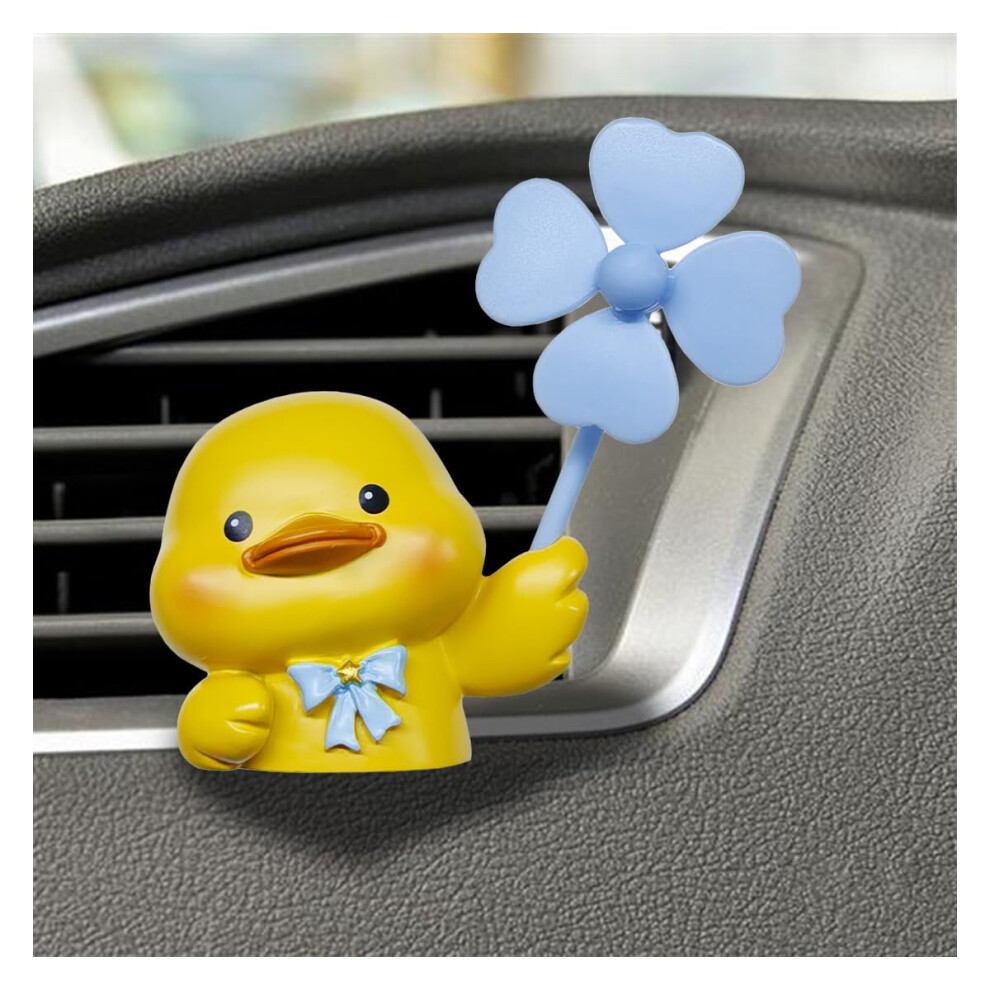 Cute Duck Car Air Freshener Vent Clip With Rotating Windmill Resin Aroma Diffuser For Auto Interior 9365369350274