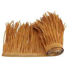 Artificial Thatch Roof Panel 19.68x39.37in Palm Leaf Tiki Hut Skirting for Garden Patio Umbrella Decor