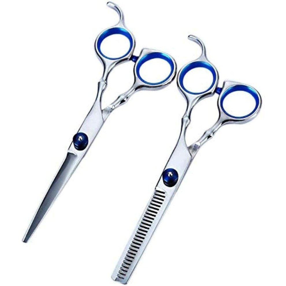 Hairdressing Scissors Set 2pcs Professional Barber Scissors Stainless Steel Cutting and Thinning