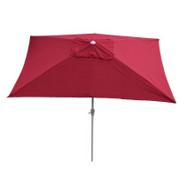 Sonnenschirm Castellammare, Gartenschirm, 2x3m rechteckig neigbar, Polyester/Alu 4,5kg UV-Schutz 50+