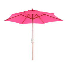 Sonnenschirm Lissabon, Gartenschirm Marktschirm, Ø 3m Polyester/Holz