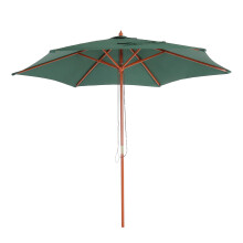 Sonnenschirm Lissabon, Gartenschirm Marktschirm, Ø 3m Polyester/Holz