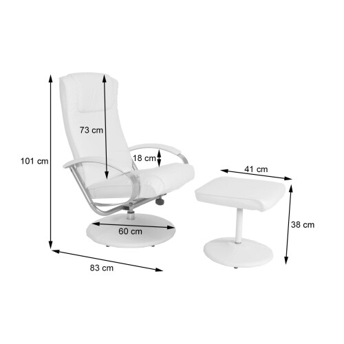 Relaxsessel Siena mit Hocker 2