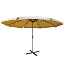 Sonnenschirm Carpi Pro, Gastronomie Marktschirm mit Volant Ø 5m Polyester/Alu 28kg