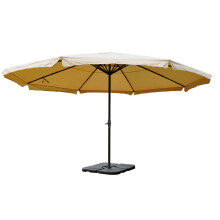 Sonnenschirm Carpi Pro, Gastronomie Marktschirm mit Volant Ø 5m Polyester/Alu 28kg
