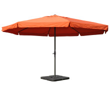 Sonnenschirm Carpi Pro, Gastronomie Marktschirm mit Volant Ø 5m Polyester/Alu 28kg
