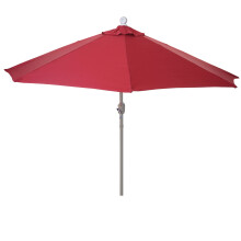 Sonnenschirm halbrund Lorca, Halbschirm Balkonschirm, UV 50+ Polyester/Alu 3kg