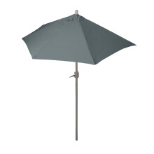 Sonnenschirm halbrund Lorca, Halbschirm Balkonschirm, UV 50+ Polyester/Alu 3kg