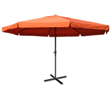 Sonnenschirm Carpi Pro, Gastronomie Marktschirm mit Volant Ø 5m Polyester/Alu 28kg