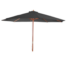 Sonnenschirm Lissabon, Gartenschirm Marktschirm, Ø 3,5m Polyester/Holz 7kg