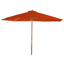 Sonnenschirm Lissabon, Gartenschirm Marktschirm, Ø 3m Polyester/Holz
