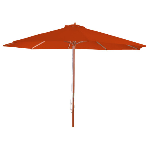 Sonnenschirm Lissabon, Gartenschirm Marktschirm, Ø 3m Polyester/Holz