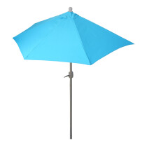 Sonnenschirm halbrund Lorca, Halbschirm Balkonschirm, UV 50+ Polyester/Alu 3kg
