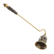 Rhinestone Flower Candle Snuffer with Long Handle, Ergonomic Grip and Wick Life Extension Tool