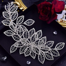 Bridal Hair Accessory Crystal Pearl Vine Headpiece for Wedding Updo Braids Flexible Fit