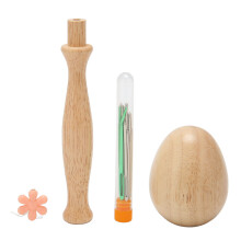 Wooden Darning Tool Multi Purpose Fabric Repair Kit Smoothing Surface Hollow Handle Sturdy For Multiple Uses Detachable Design Efficient Bar Tool For