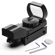 Red Green Dot Optic Reflex Sight, Quick Target Acquisition With Dual Illuminated Dot Parallax Correction Rugged Construction Brightness Adjustment