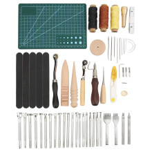 Leather Craft Kit Featuring Waxed Thread Stitching Groover Adjustable Groover Sturdy Metal Tools For Professional Leather Working And DIY Projects