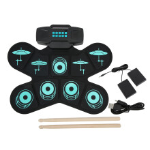 MIDI Drum Pad With USB MIDI Connectivity Electric Drum Set Headphone Output All-In-One Drum Set Built-In Stereo Speakers Waterproof Drum Pad Volume