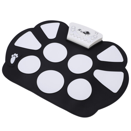 MIDI Drum Pad Ηλεκτρονικό σετ ντραμς, μαξιλαράκια αφής, αδιάβροχο drum pad, έλεγχος έντασης 2