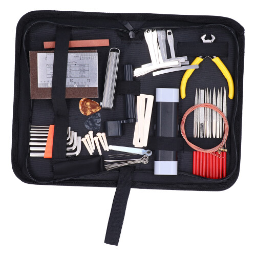 Maintenance Tool Kit Guitar Accessories Set Including File Sharpening Tools Measuring Instruments Hex Wrenches String Organizer for Cleaning 1