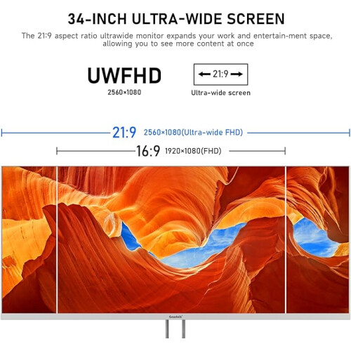 Gawfolk 34 Inch IPS Ultrawide 120Hz Gaming Computer Monitors 1
