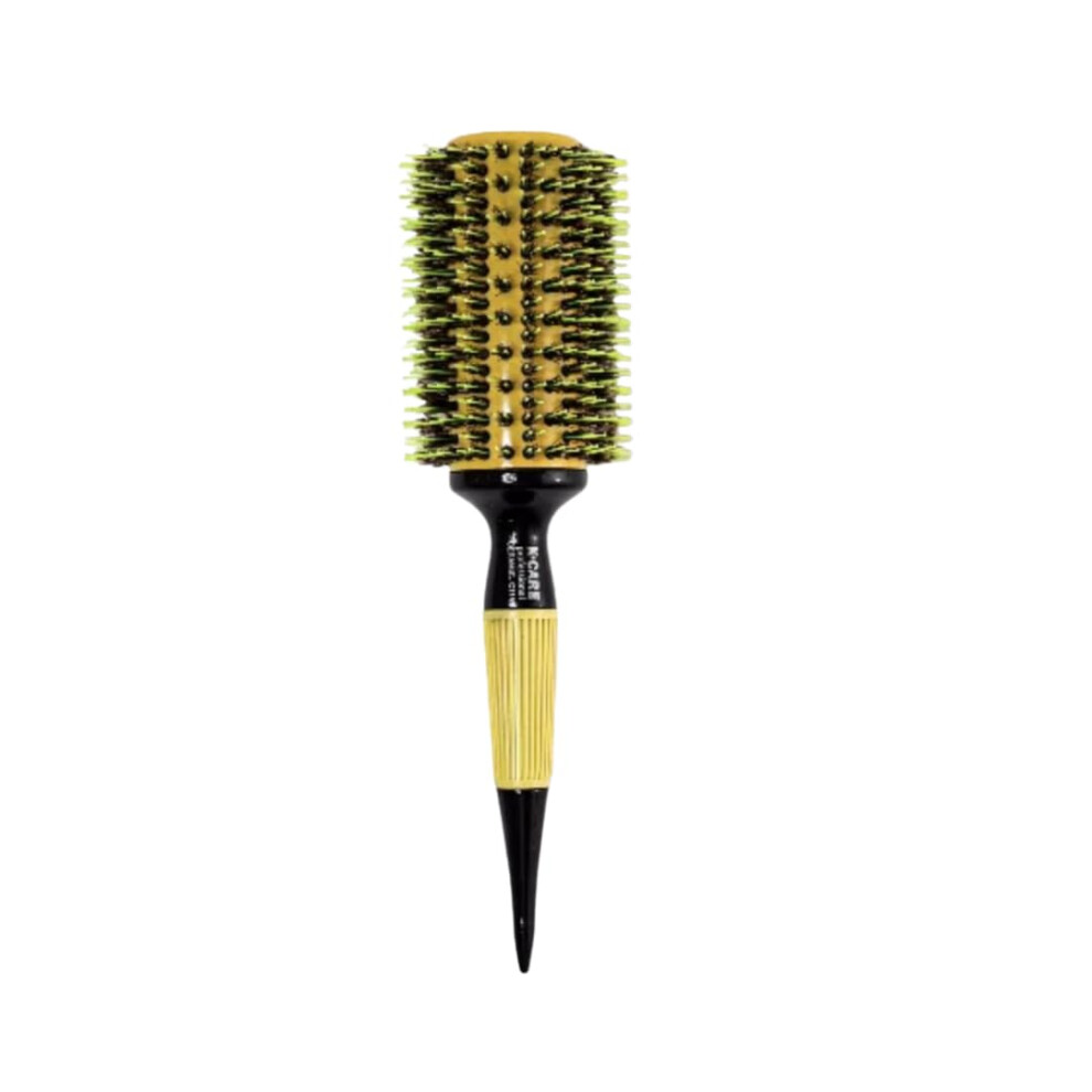 Professional Blow Dry Brush with Boar Bristles Ceramic Barrel for Smooth Shine and Volume Styling