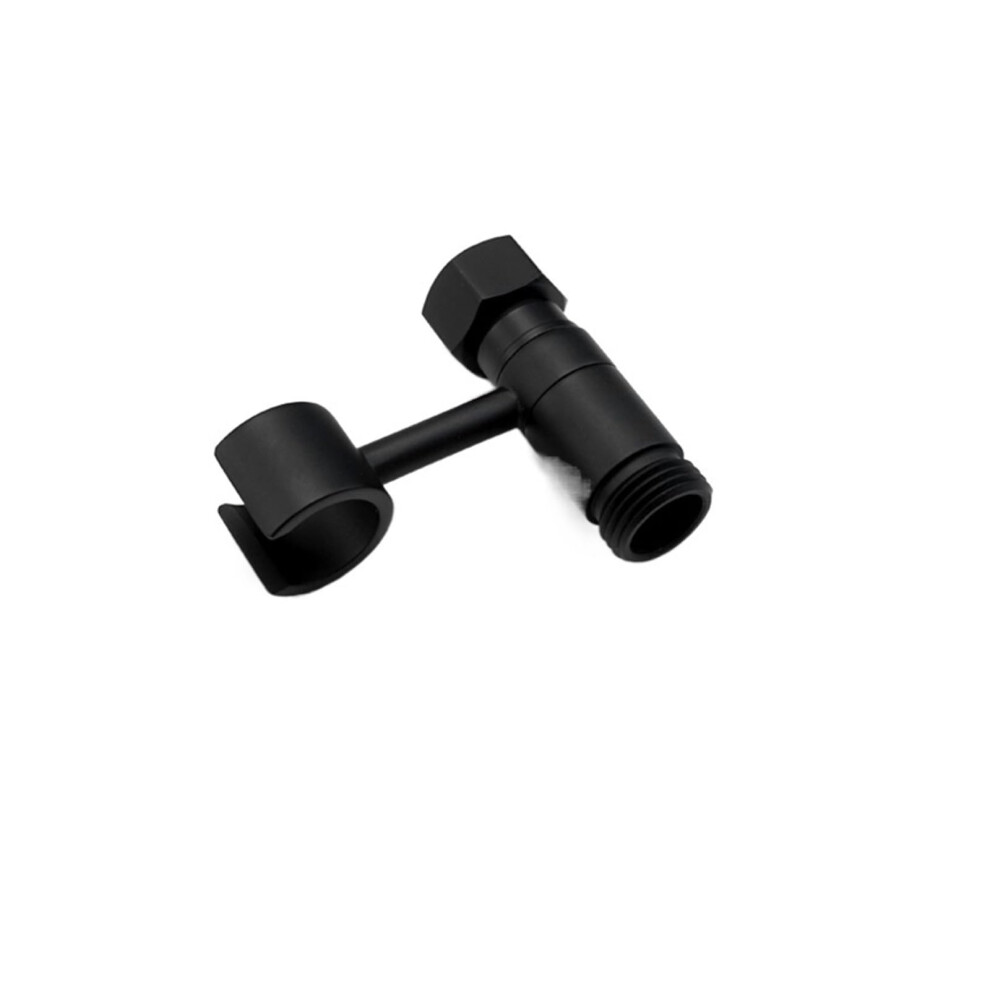 Handheld Shower Holder Solid Brass Adjustable Angle Bracket G1/2 Universal Matt Black Finish 9365369353947