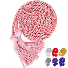 Graduation Honor Cord with Tassel for College and  School 2025 Ceremony (Pink Yarn)