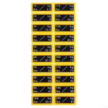Weight Stickers for Gym Equipment 10200lb, Easy Apply Removable Dumbbell and Barbell Labels