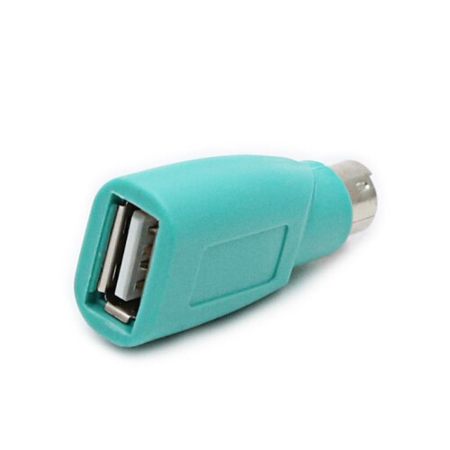 20 Pack Green USB to PS/2 Adapter for Keyboard and Mouse PlugandPlay MultiDevice Use