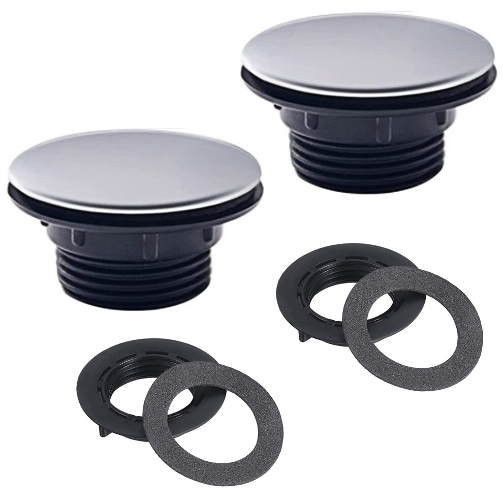 2 Pack Brushed Nickel Kitchen Sink Hole Cover, Rustresistant Faucet Hole Cover 1.21.6 Inch 9365369429680