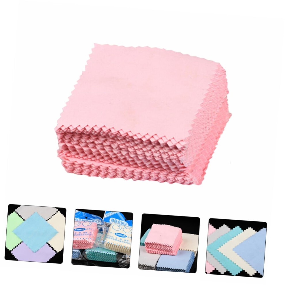 Microfiber Cleaning Cloth Bulk 50pcs for Glasses Screens Lenses Jewelry Scratch Reusable