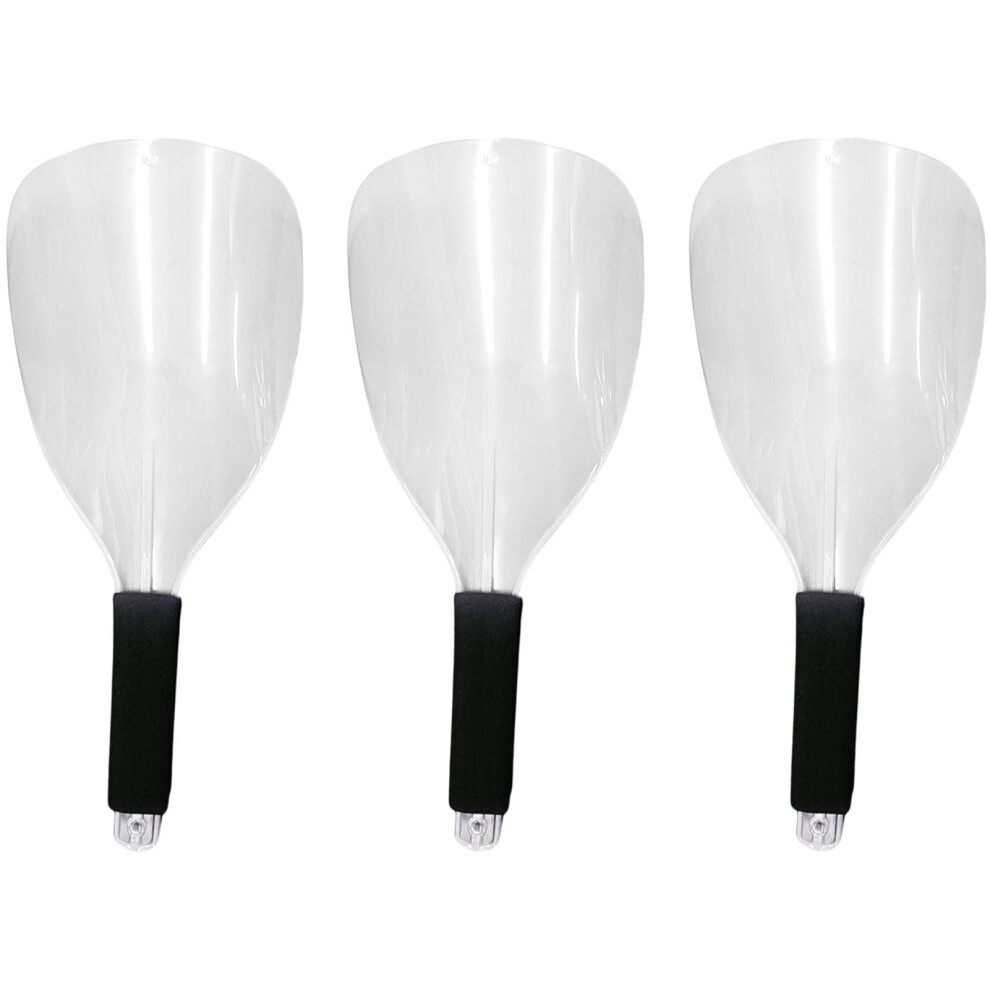 3Pcs Barber Face Shield Clear Plastic Haircut Mask Reusable Makeup Protection With Sponge Handle 9099447132536