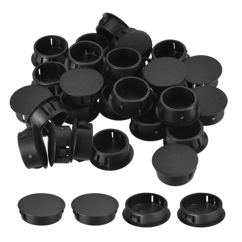13/8 Inch Plastic Hole Plugs 16 Pack Snapin Panel Hole Covers For Furniture Cabinet Black 9164114196842