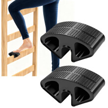 2PCS Bunk Bed Ladder Pads Black, AntiSlip Step Protection, SnapOn Loft Bed Covers for Dorm Use