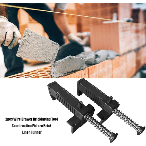 Brick Line Clips 2PCS Bricklaying Tools with Secure AntiSlip Grip for Precise Wall Building 1