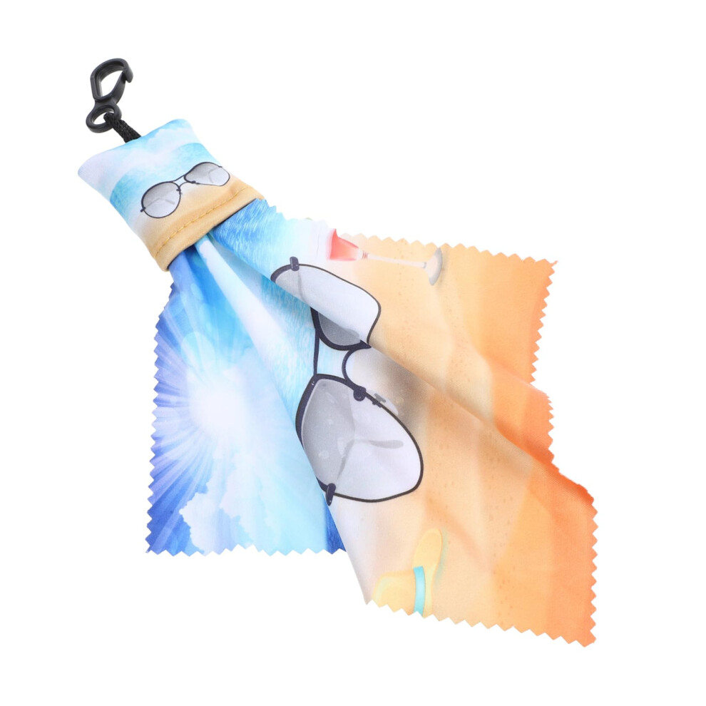 Light Eyeglass Cleaning Cloth With Keychain, Reusable Microfiber Lens Cloth For Glasses, Screens, Travel